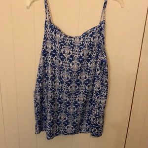 Blue and white tank with bow detail!